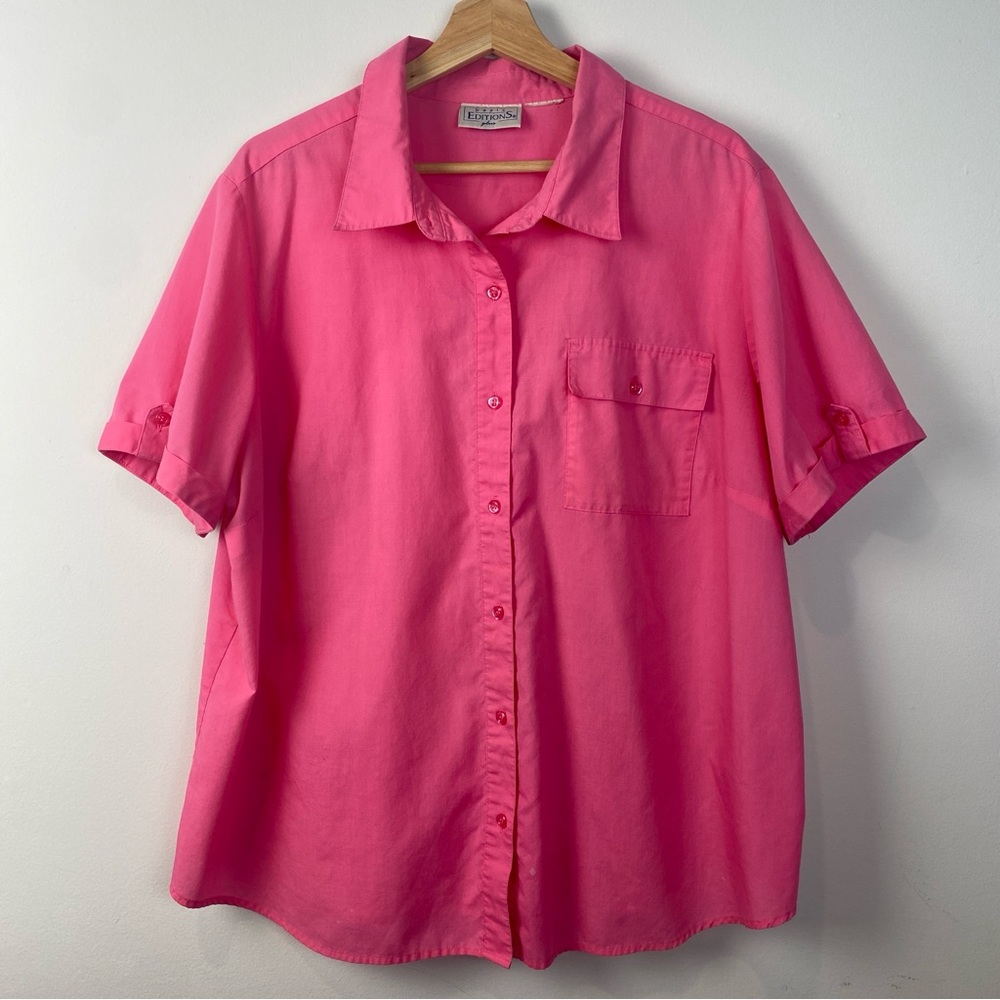 Vintage Basic Editions Plus Pink Top - image 1